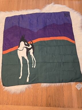 🆕️🎈NWT Silk Scarf with Dog Motif